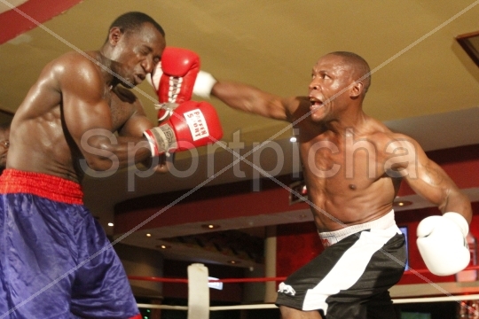 Boxer Daniel Wanyonyi R in action