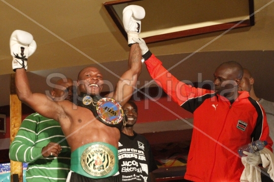 Boxer Daniel Wanyonyi R in action