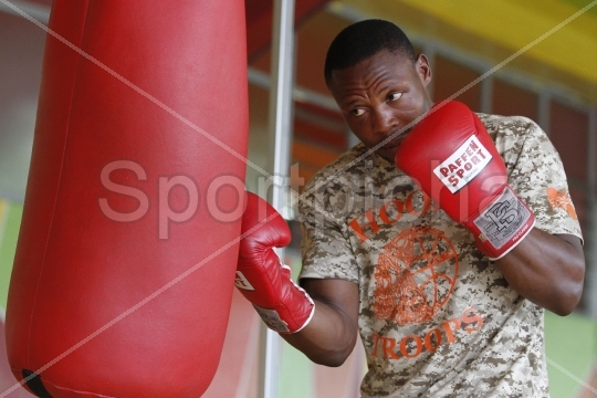 Boxer Daniel Wanyonyi training