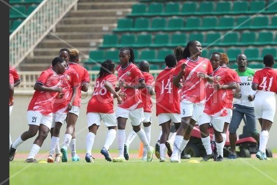 Harambee Starlets players train for Botswana