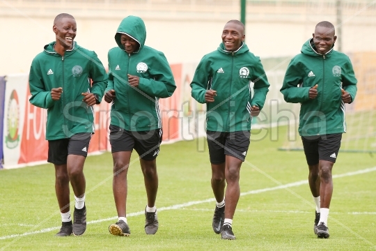 Kakamega Homeboyz FC players training for CAF Confederation Cup
