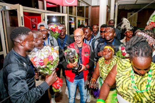 Kenya Shujaa Team arrive from Harare