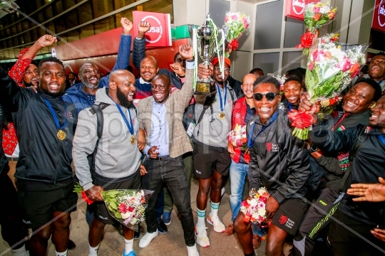 Kenya Shujaa Team arrive from Harare