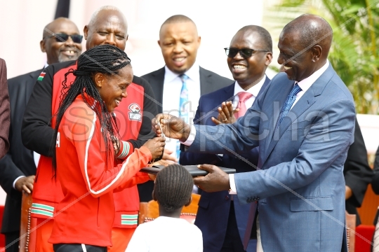 President William Ruto host World Champion Faith Kipyegon