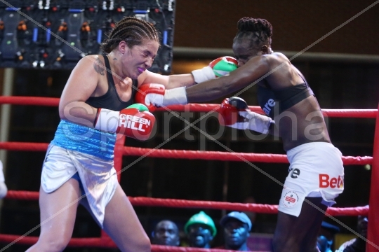 Sarah Achieng fight Soledad Matthysse of Argentina