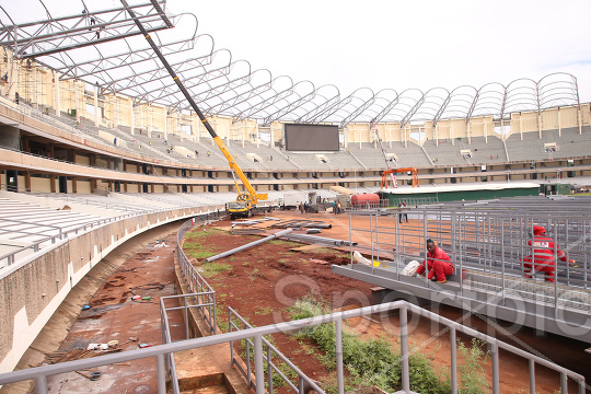 CAF PRESIDENT DR. PATRICE MOTSEPE INSPECT STADIUM