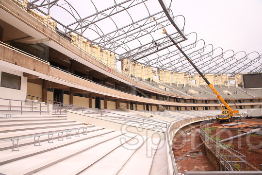 CAF PRESIDENT DR. PATRICE MOTSEPE INSPECT STADIUM