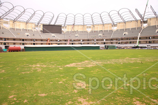 CAF PRESIDENT DR. PATRICE MOTSEPE INSPECT STADIUM