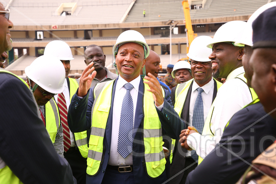 CAF PRESIDENT DR. PATRICE MOTSEPE INSPECT STADIUM