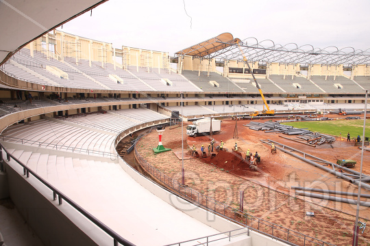 CAF PRESIDENT DR. PATRICE MOTSEPE INSPECT STADIUM