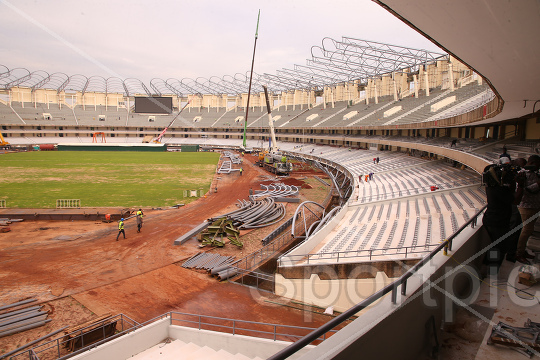 CAF PRESIDENT DR. PATRICE MOTSEPE INSPECT STADIUM