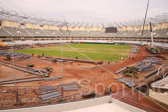 CAF PRESIDENT DR. PATRICE MOTSEPE INSPECT STADIUM