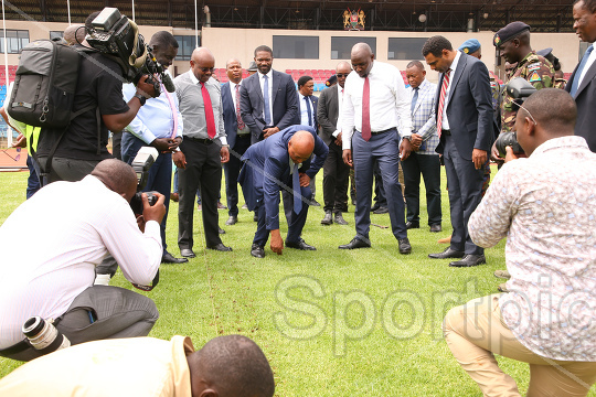 CAF PRESIDENT DR. PATRICE MOTSEPE INSPECT STADIUM