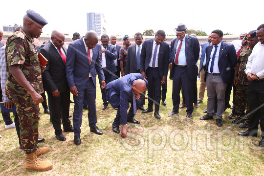 CAF PRESIDENT DR. PATRICE MOTSEPE INSPECT STADIUM