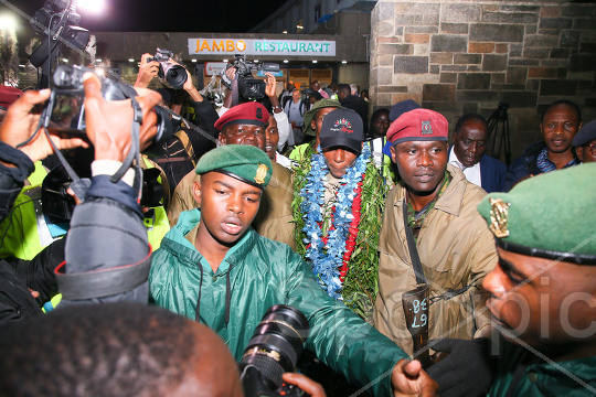 MARATHON WORLD RECORD HOLDER SEBASTIAN SAWE ARRIVE JKIA