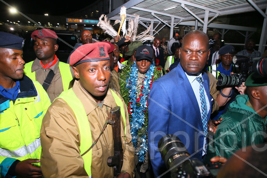 MARATHON WORLD RECORD HOLDER SEBASTIAN SAWE ARRIVE JKIA